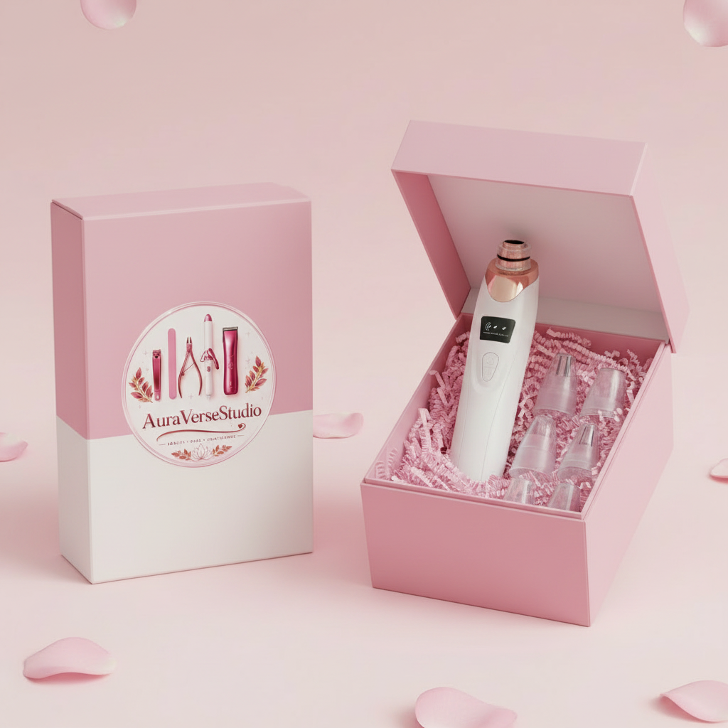 AuraVerseStudio Pink Lid White Base Box