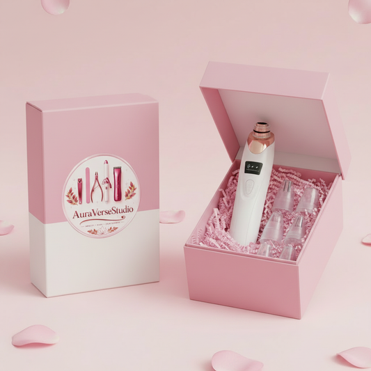 AuraVerseStudio Pink Lid White Base Box